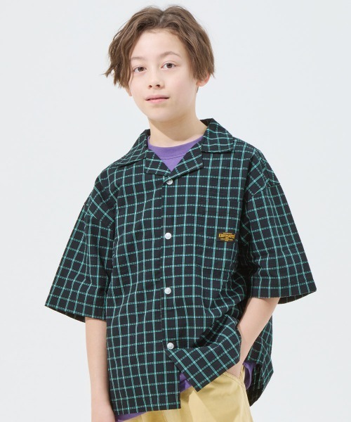 KRIFF MAYER Kid's Collection（クリフメイヤーキッズコレクション）の「【綿100％】おでかけ開襟シャツ（シャツ/ブラウス・キッズ・ブラック/オフホワイト/ベージュ/イエロー・120/130/140/160/170/150）」の2枚目の写真