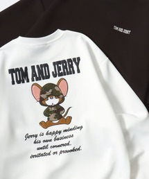 2026SS Tom and Jerry/トムとジェリー オーバーサイズ カモフラ 迷彩柄 バックサガラ刺繍 裏毛 スウェットトレーナー レディース メンズ