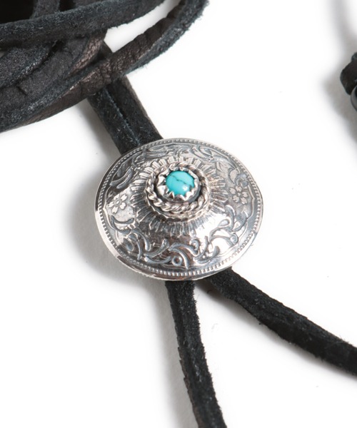 VIVIFY（ビビファイ）の「シルバー925/ネックレス/ループタイ/Phoenix 50 Sen Coin Loop Tie with Stone 古銭（ネックレス・メンズ・ターコイズブルー・FREE）」の5枚目の写真