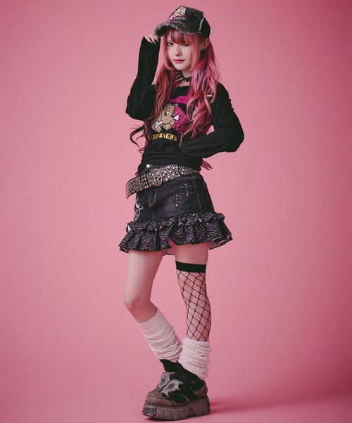 GALFY(ガルフィー)の「GALFY-GALちゃんフリフリスカート(スカート・レディース・インディゴブルー/ブラック/サックスブルー・FREE)」の5枚目の写真