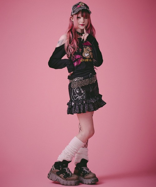 GALFY(ガルフィー)の「GALFY-GALちゃんフリフリスカート(スカート・レディース・インディゴブルー/ブラック/サックスブルー・FREE)」の6枚目の写真