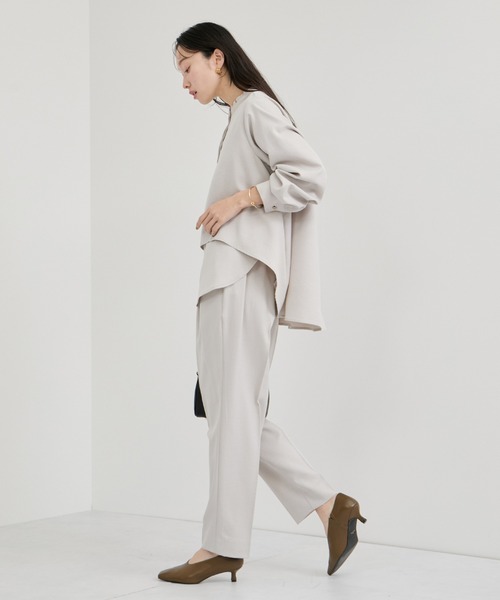 ADAM ET ROPE'（アダムエロペ）の「ビンテージライクツイルテーパードパンツ（スラックス・レディース・ライトグレー/チャコールグレー/ネイビー・FREE）」の19枚目の写真