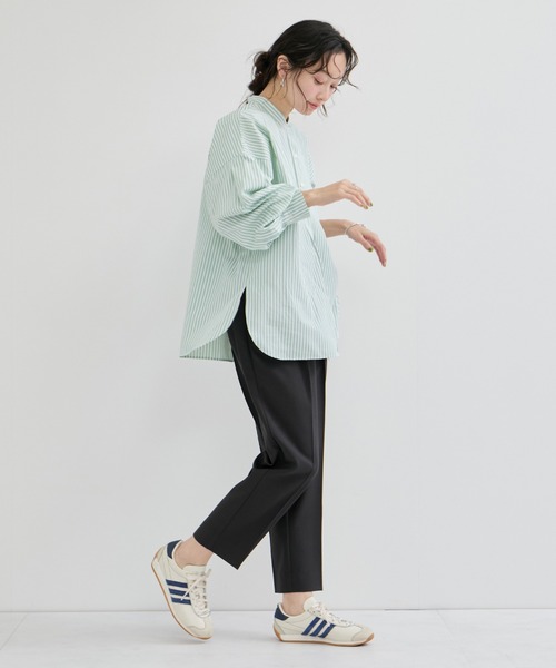 ADAM ET ROPE'（アダムエロペ）の「ビンテージライクツイルテーパードパンツ（スラックス・レディース・ライトグレー/チャコールグレー/ネイビー・FREE）」の12枚目の写真