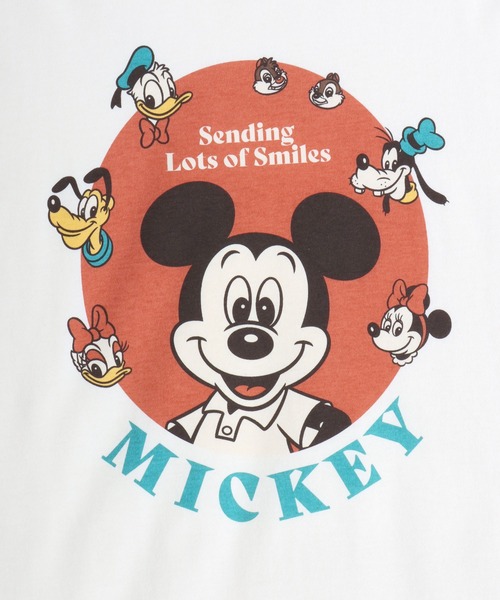 Disney（ディズニー）フロントサークルプリント ビッグTシャツ