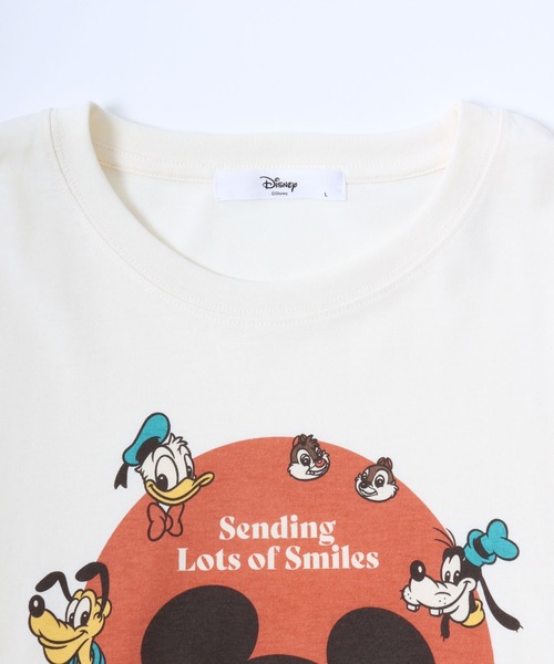 Disney（ディズニー）フロントサークルプリント ビッグTシャツ