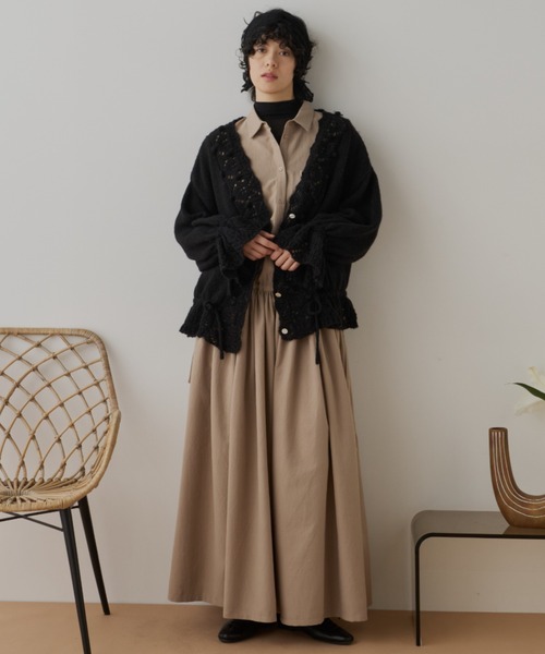 Libra Cue（リブラ キュー）の「シアータートルカットソー（Tシャツ/カットソー・レディース・ブラック/アイボリー・FREE）」の18枚目の写真