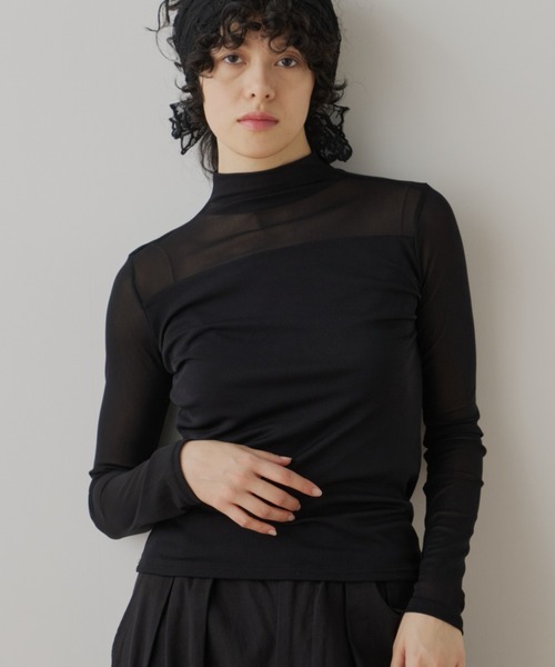 Libra Cue（リブラ キュー）の「シアータートルカットソー（Tシャツ/カットソー・レディース・ブラック/アイボリー・FREE）」の12枚目の写真