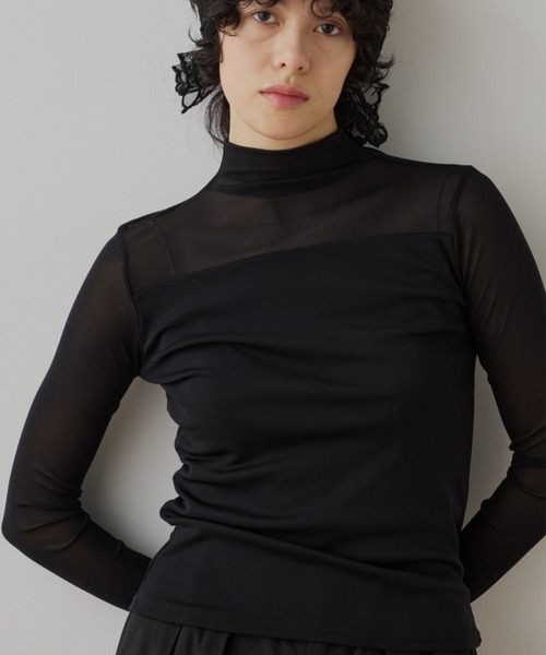 Libra Cue（リブラ キュー）の「シアータートルカットソー（Tシャツ/カットソー・レディース・ブラック/アイボリー・FREE）」の11枚目の写真