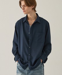 EASENCE（イーズエンス）の「【EASENCE】ハイツイステッドツイル ドライタッチ レギュラーカラー長袖シャツ<速乾/UVカット/イージーケア>（シャツ/ブラウス）」