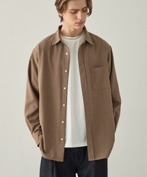 EASENCE（イーズエンス）の「【EASENCE】ハイツイステッドツイル ドライタッチ レギュラーカラー長袖シャツ<速乾/UVカット/イージーケア>（シャツ/ブラウス）」