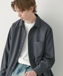 EASENCE（イーズエンス）の「【EASENCE】ハイツイステッドツイル ドライタッチ レギュラーカラー長袖シャツ<速乾/UVカット/イージーケア>（シャツ/ブラウス）」