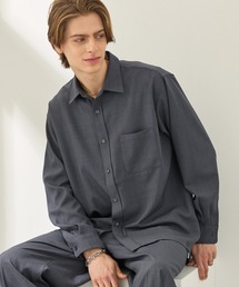 EASENCE（イーズエンス）の「【EASENCE】ハイツイステッドツイル ドライタッチ レギュラーカラー長袖シャツ<速乾/UVカット/イージーケア>（シャツ/ブラウス）」