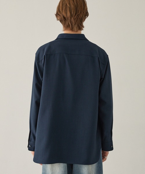 EASENCE（イーズエンス）の「【EASENCE】ハイツイステッドツイル ドライタッチ レギュラーカラー長袖シャツ<速乾/UVカット/イージーケア>（シャツ/ブラウス・メンズ・ホワイト/ネイビー/サックスブルー/モカ/チャコール・S/M/L/XL）」の14枚目の写真