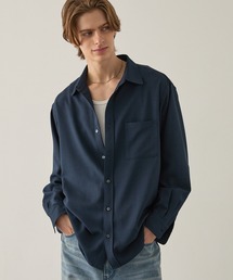 EASENCE（イーズエンス）の「【EASENCE】ハイツイステッドツイル ドライタッチ レギュラーカラー長袖シャツ<速乾/UVカット/イージーケア>（シャツ/ブラウス）」