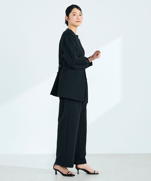 fredy emue（フレディエミュ）の「【セットアップ対応】パウダリーツイルベルト付きジレ（ベスト・レディース・ブラック/ベージュ・38）」の11枚目の写真