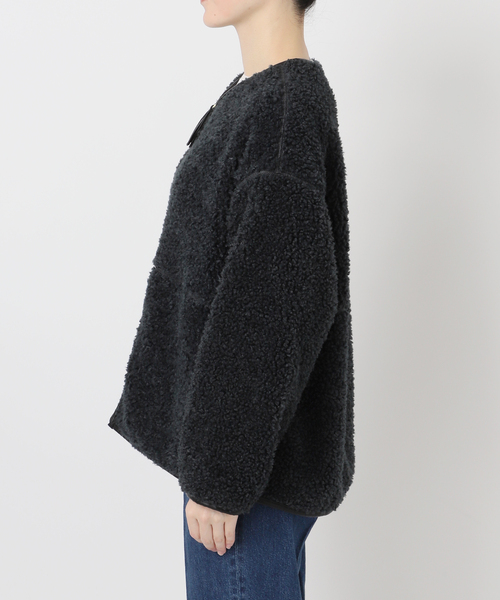 B.C STOCK（ベーセーストック）の「《追加》《S/Mサイズ展開》ボアパイピングブルゾン2（ブルゾン・レディース・アイボリー/ブラック・MEDIUM/SMALL）」の12枚目の写真