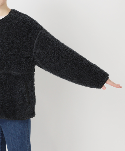 B.C STOCK（ベーセーストック）の「《追加》《S/Mサイズ展開》ボアパイピングブルゾン2（ブルゾン・レディース・アイボリー/ブラック・MEDIUM/SMALL）」の15枚目の写真