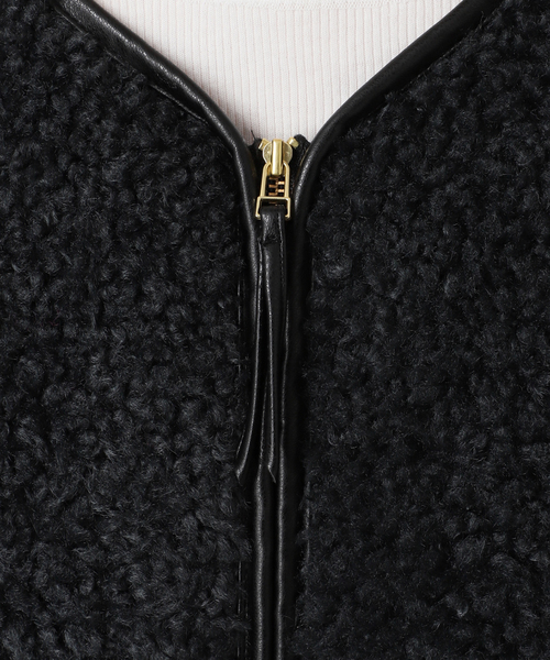 B.C STOCK（ベーセーストック）の「《追加》《S/Mサイズ展開》ボアパイピングブルゾン2（ブルゾン・レディース・アイボリー/ブラック・MEDIUM/SMALL）」の17枚目の写真