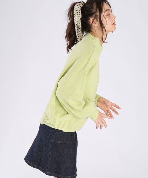 To b. by agnes b.（トゥービーバイアニエスベー）の「ソフトニット プルオーバー（ニット/セーター・レディース・グリーン系その他・FREE）」の5枚目の写真
