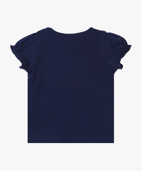 agnes b.（アニエスベー）の「ベビー リボンプリント コットン 半袖 Tシャツ（Tシャツ/カットソー・キッズ・ネイビー・18M/2YEAR/1YEAR）」の2枚目の写真