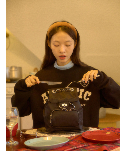ANOETIC(アノエティック)の「ANC CLASSIC OUTPOCKET BACKPACK_NYLON BLACK(バックパック/リュック・レディース・ブラック・FREE)」の5枚目の写真
