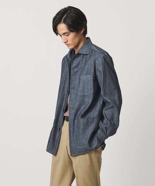 UNITED ARROWS（ユナイテッドアローズ）の「デニム シャツジャケット（シャツ/ブラウス・メンズ・ロイヤルブルー・L/M/XL/S）」の2枚目の写真