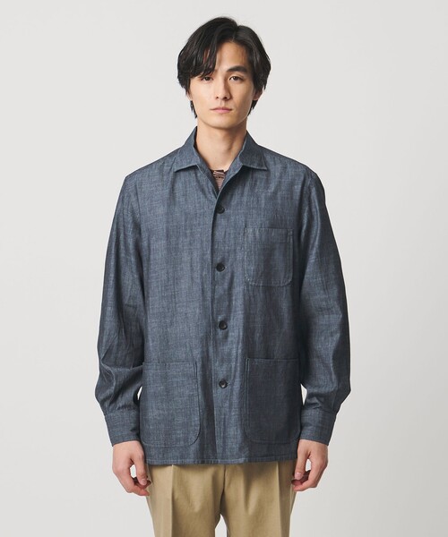 UNITED ARROWS（ユナイテッドアローズ）の「デニム シャツジャケット（シャツ/ブラウス・メンズ・ロイヤルブルー・L/M/XL/S）」の4枚目の写真