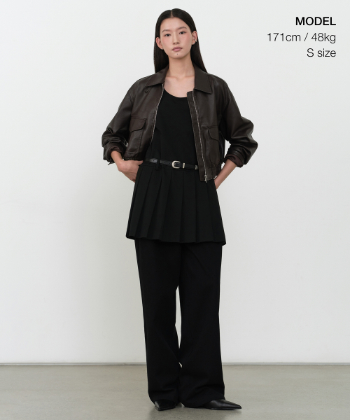 MUSINSA STANDARD WOMAN（ムシンサスタンダードウーマン）の「ウィメンズプリーツミニドレス[ブラック]（ワンピース・レディース・その他・SMALL/MEDIUM/LARGE/X-SMALL）」の2枚目の写真