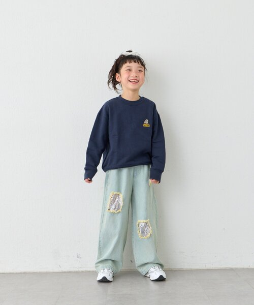 CIAOPANIC TYPY（チャオパニックティピー）の「【KIDS】《ジュニアサイズあり》DOG刺繍スウェットOSORO/WEB限定カラーあり（Tシャツ/カットソー・キッズ・グレー/チャコールグレー/ネイビー・SMALL/MEDIUM/XX-LARGE/LARGE/X-LARGE）」の4枚目の写真