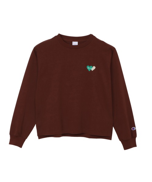 Champion(チャンピオン)の「【Champion/チャンピオン】レディース ロングスリーブTシャツ(Tシャツ/カットソー・レディース・グレイッシュブルー/ブラック系その他/ブラウン系/モスグリーン/ホワイト・LARGE/MEDIUM)」の4枚目の写真