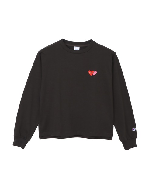 Champion(チャンピオン)の「【Champion/チャンピオン】レディース ロングスリーブTシャツ(Tシャツ/カットソー・レディース・グレイッシュブルー/ブラック系その他/ブラウン系/モスグリーン/ホワイト・LARGE/MEDIUM)」の3枚目の写真