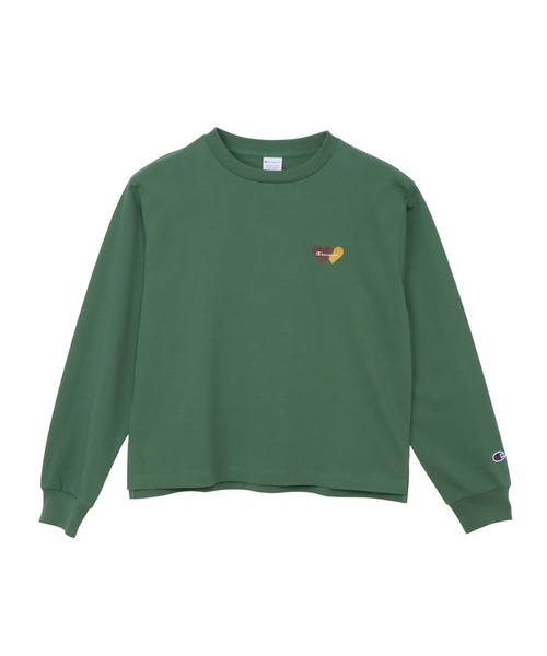 Champion(チャンピオン)の「【Champion/チャンピオン】レディース ロングスリーブTシャツ(Tシャツ/カットソー・レディース・グレイッシュブルー/ブラック系その他/ブラウン系/モスグリーン/ホワイト・LARGE/MEDIUM)」の5枚目の写真
