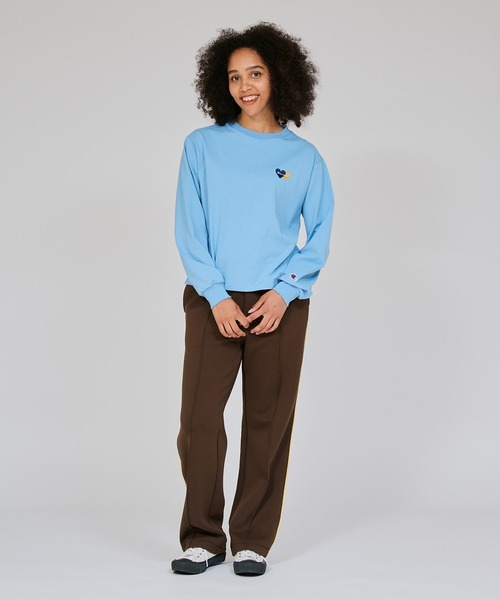 Champion(チャンピオン)の「【Champion/チャンピオン】レディース ロングスリーブTシャツ(Tシャツ/カットソー・レディース・グレイッシュブルー/ブラック系その他/ブラウン系/モスグリーン/ホワイト・LARGE/MEDIUM)」の9枚目の写真