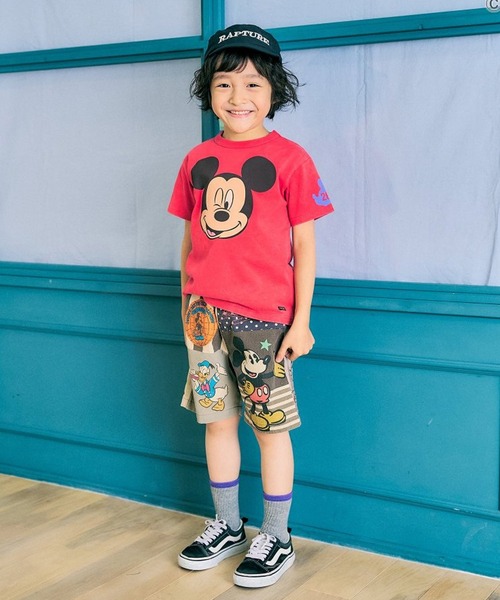 F.O.KIDS(エフオーキッズ)の「F.O.KIDS/エフオーキッズ ディズニーキャラクター5色 ミッキーマウス 5柄Tシャツ 2026年 夏 夏服(Tシャツ/カットソー・キッズ・パープル/レッド/チャコール/キナリ・140/150/160)」の13枚目の写真