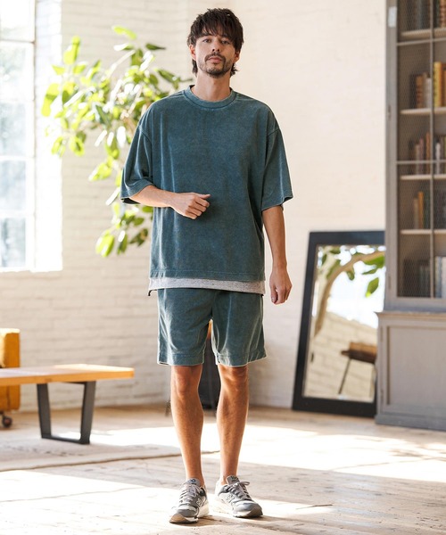 CAMBIO(カンビオ)の「mt10222- Snow Wash Pile Tee パイルTシャツ(CMP-261-009)(Tシャツ/カットソー・メンズ・ブラック/ベージュ/ブルー・S/M/L)」の14枚目の写真