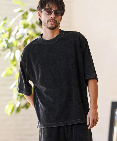 CAMBIO(カンビオ)の「mt10222- Snow Wash Pile Tee パイルTシャツ(CMP-261-009)(Tシャツ/カットソー・メンズ・ブラック/ベージュ/ブルー・S/M/L)」の16枚目の写真