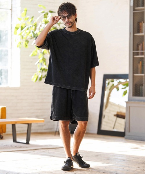 CAMBIO(カンビオ)の「mt10222- Snow Wash Pile Tee パイルTシャツ(CMP-261-009)(Tシャツ/カットソー・メンズ・ブラック/ベージュ/ブルー・S/M/L)」の21枚目の写真