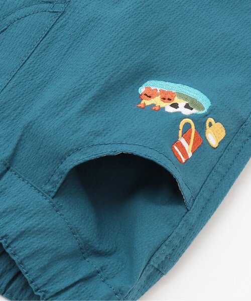 kladskap（クレードスコープ）の「ピクニックザウルスとおにぎり6分丈パンツ（その他パンツ・キッズ・ブルー系その他/モカ・120cm/110cm/100cm/90cm/80ｃｍ）」の6枚目の写真