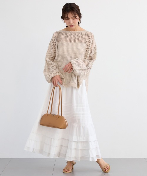 BARNYARDSTORM(バンヤードストーム)の「BARNYARDSTORM / ピンタックボリュームスカート【『ネルソンさん』YouTubeご紹介アイテム】(スカート・レディース・ホワイト/グレー・FREE)」の21枚目の写真