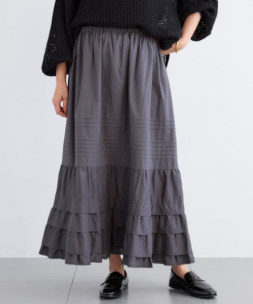BARNYARDSTORM(バンヤードストーム)の「BARNYARDSTORM / ピンタックボリュームスカート【『ネルソンさん』YouTubeご紹介アイテム】(スカート・レディース・ホワイト/グレー・FREE)」の18枚目の写真