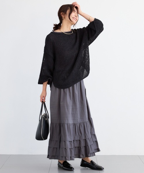 BARNYARDSTORM(バンヤードストーム)の「BARNYARDSTORM / ピンタックボリュームスカート【『ネルソンさん』YouTubeご紹介アイテム】(スカート・レディース・ホワイト/グレー・FREE)」の12枚目の写真