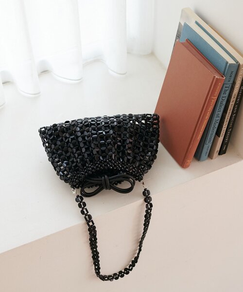DISCOAT(ディスコート)の「ビジューミニショルダーバッグ(ショルダーバッグ・レディース・ブラック/シルバー・FREE)」の3枚目の写真