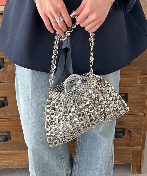 DISCOAT(ディスコート)の「ビジューミニショルダーバッグ(ショルダーバッグ・レディース・ブラック/シルバー・FREE)」の15枚目の写真