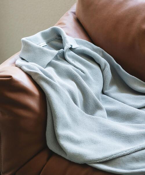 URBAN RESEARCH DOORS（アーバンリサーチドアーズ）の「『吸水速乾/防シワ/イージーケア/UVカット』DRYMIX カノコロングスリーブニットポロシャツ（ニット/セーター・メンズ・ブラック/グレー・MEDIUM/LARGE）」の4枚目の写真