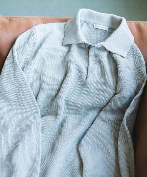 URBAN RESEARCH DOORS（アーバンリサーチドアーズ）の「『吸水速乾/防シワ/イージーケア/UVカット』DRYMIX カノコロングスリーブニットポロシャツ（ニット/セーター・メンズ・ブラック/グレー・MEDIUM/LARGE）」の5枚目の写真