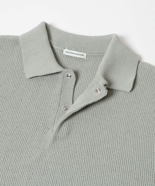 URBAN RESEARCH DOORS（アーバンリサーチドアーズ）の「『吸水速乾/防シワ/イージーケア/UVカット』DRYMIX カノコロングスリーブニットポロシャツ（ニット/セーター・メンズ・ブラック/グレー・MEDIUM/LARGE）」の17枚目の写真