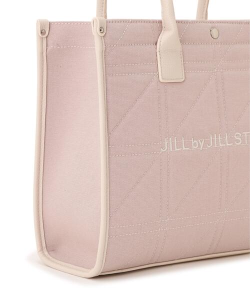 JILL by JILL STUART（ジルバイジルスチュアート）の「ステッチパイピングトート大（トートバッグ・レディース・ピンク/ホワイト・FREE）」の11枚目の写真