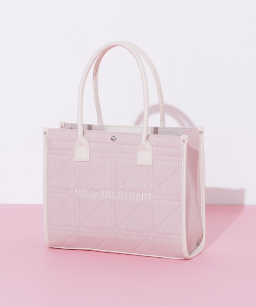 JILL by JILL STUART（ジルバイジルスチュアート）の「ステッチパイピングトート大（トートバッグ・レディース・ピンク/ホワイト・FREE）」の2枚目の写真