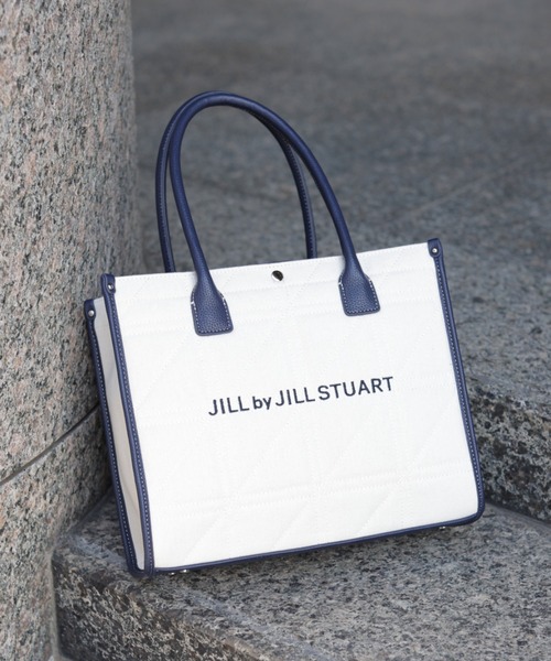 JILL by JILL STUART（ジルバイジルスチュアート）の「ステッチパイピングトート大（トートバッグ・レディース・ピンク/ホワイト・FREE）」の3枚目の写真