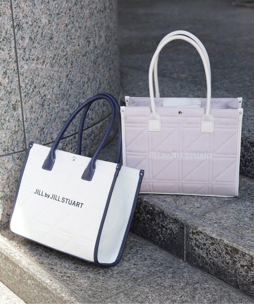 JILL by JILL STUART（ジルバイジルスチュアート）の「ステッチパイピングトート大（トートバッグ・レディース・ピンク/ホワイト・FREE）」の4枚目の写真